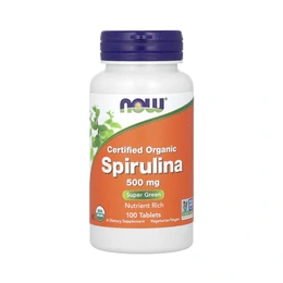 Добавка NOW Foods Spirulina, 100 таблеток - Сүрөт 1