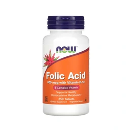 Витамин B12 Now Folic Acid 800 mcg, 250 таблеток - Сүрөт 1