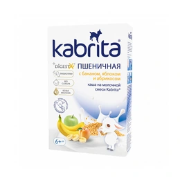 Пшеничная каша Kabrita с бананом, яблоком и абрикосом, 180 г - Сүрөт 1