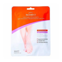 Маска для ног Vita Solution 12 Brightening Foot Care Pack Jigott, 20 мл - Сүрөт 1