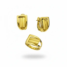 Комплект в желтом золоте 585, вес 10,37 г - Сүрөт 1