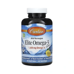 Добавка Carlson Elite Omega-3 1600 мг, 90 капсул - Сүрөт 1