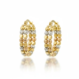 Серьги в желтом золоте 585, вес 4,99 г - Сүрөт 1