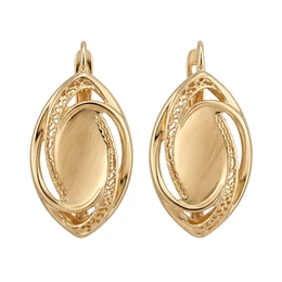 Серьги в желтом золоте 585, вес 2,64 г - Сүрөт 1