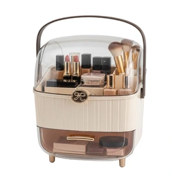 Органайзер для косметики с ящиками, бежевый - Сүрөт 2