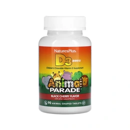 Добавка для детей Animal Parade Vitamin D3 500 МЕ, 90 таблеток - Сүрөт 1