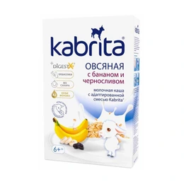 Каша на козьем молоке Kabrita с бананом и черносливом, 180 г - Сүрөт 1