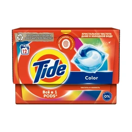 Капсулы для стирки цветного белья Всё в 1 Tide Color, 12 шт - Сүрөт 1