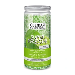 Соль-пена для ванны Свежая Косметика масло лайма и детокс-эффект, 480 г - Сүрөт 1