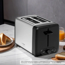 Тостер Bosch DesignLine TAT4P420 серебристый - Сүрөт 8