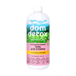 Биоразлагаемый гель для стирки Универсальный Dom Detox, 500 г - Сүрөт 1