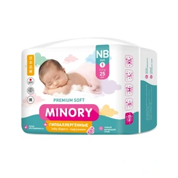 Подгузники детские Minory 1/NB, 25 шт - Сүрөт 1