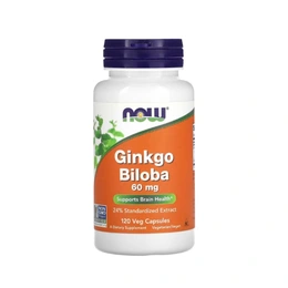 Гинко белоба Now Ginkgo Biloba 60 мг, 120 капсул - Сүрөт 1