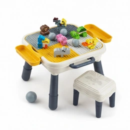 Развивающий детский стол и стул для конструктора Animal Set - Сүрөт 1