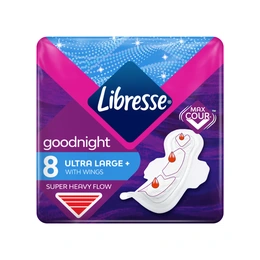 Гигиенические прокладки Libresse Ultra Goodnight Large ночные с крылышками, 8 шт - Сүрөт 1
