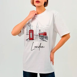 Футболка базоваяe унисекс "Британская Классика Лондонский стиль", белая - Сүрөт 1