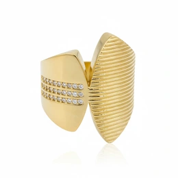 Кольцо в желтом золоте 585, размер 17,5, вес 5,59 г - Сүрөт 1