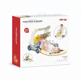 Ходунок-каталка и игровой коврик с пианино - Сүрөт 3