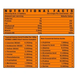 Аминокислотный комплекс Flex Wheeler, Beef Amino Complex, 300 таблеток - Сүрөт 2