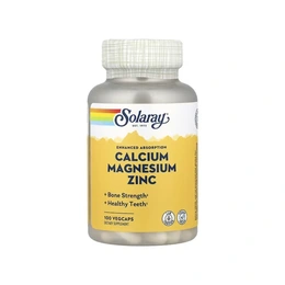 Добавка Solaray Calcium Magnesium Zinc, 100 капсул - Сүрөт 1