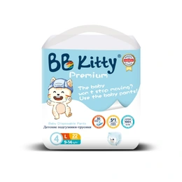 Подгузники-трусики BB Kitty Premium MINI #4 L, 22 шт  - Сүрөт 1