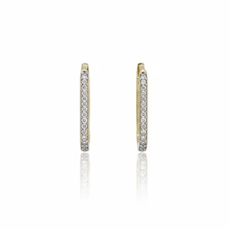 Серьги в желтом золоте 585, вес 2,01 г - Сүрөт 1