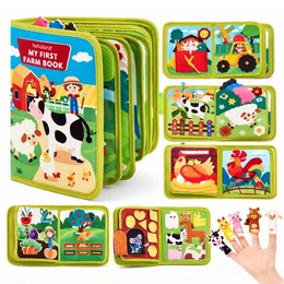 Развивающая книга Farm book, зеленый - Сүрөт 2