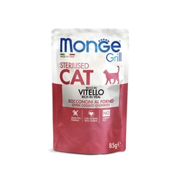 Влажный корм для кошек Monge Cat Grill Sterilised с телятиной, 85 г - Изображение 1