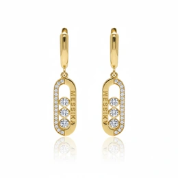 Серьги в желтом золоте 585, 6,71 грамм - Сүрөт 1