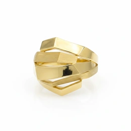 Кольцо в желтом золоте 585, размер 19, вес 2,99 г - Сүрөт 1