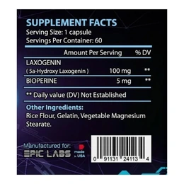 Анаболический комплекс Epic Labs Natural anabolic (Laxogenin 100 mg + Bioperine 5 mg), 60 капсул - Сүрөт 2