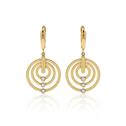 Серьги в желтом золоте 585, 7,01 грамм - Сүрөт 1